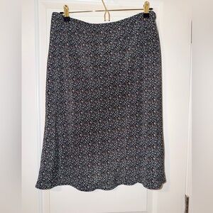 Kathie Lee Collection A-Line Flowy MIDI Skirt XL